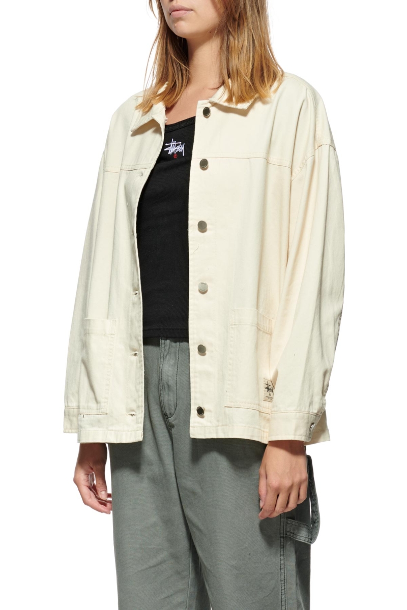 White Women's Stussy Lawrence Workwear Jackets | AU0000351