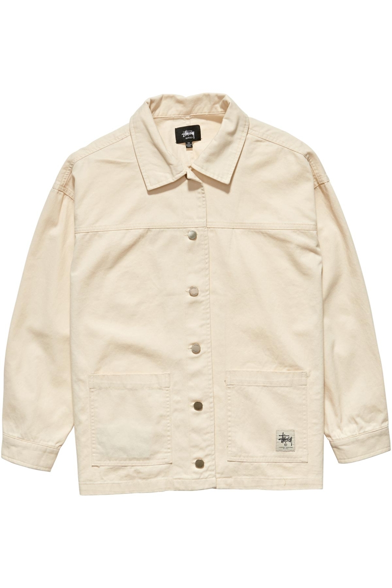 White Women\'s Stussy Lawrence Workwear Jackets | AU0000351