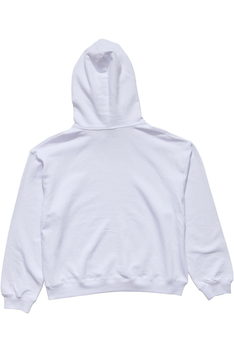 White Women's Stussy Player Fleece Hoodies | AU0000056