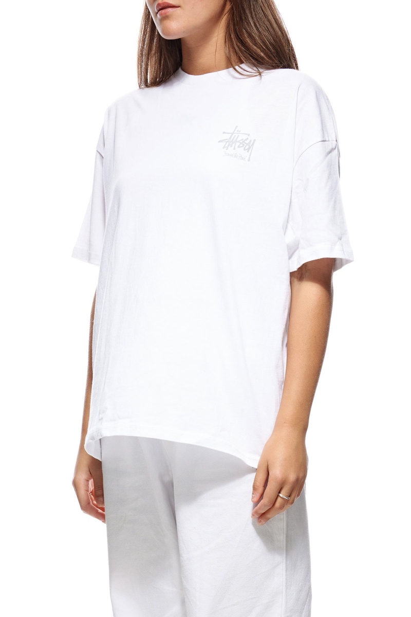 White Women's Stussy Regal Relaxed T Shirts | AU0000257