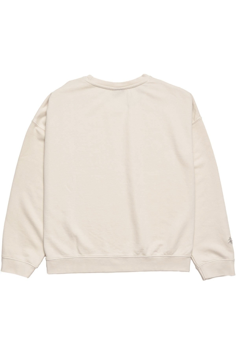 White Women's Stussy Scholarship BF Crew Sweaters | AU0000850