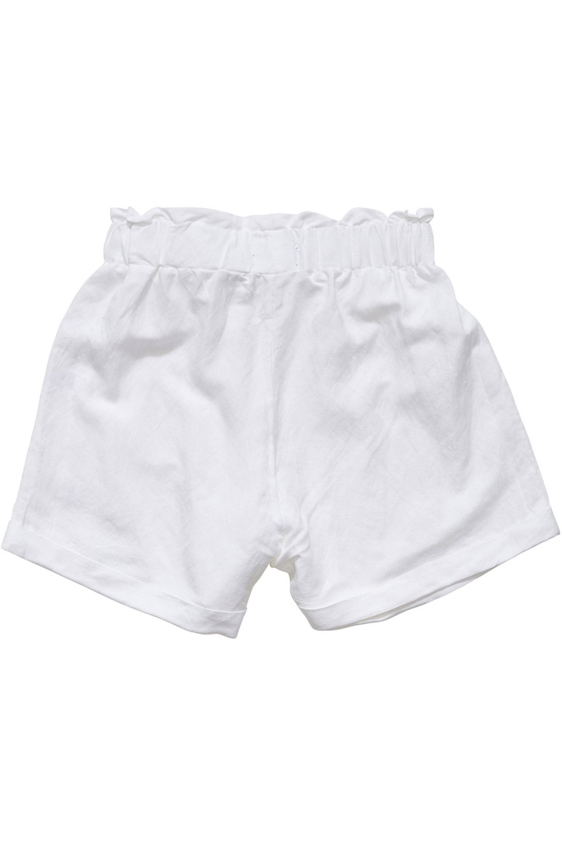 White Women's Stussy Shoreline Linen Beach Shorts | AU0000675