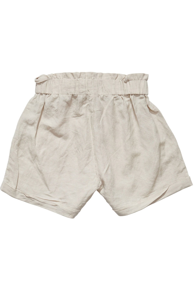 White Women's Stussy Shoreline Linen Beach Shorts | AU0000676