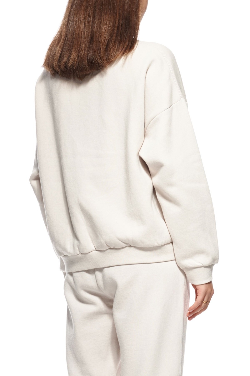 White Women's Stussy Sport OS Crew Sportswear | AU0000788