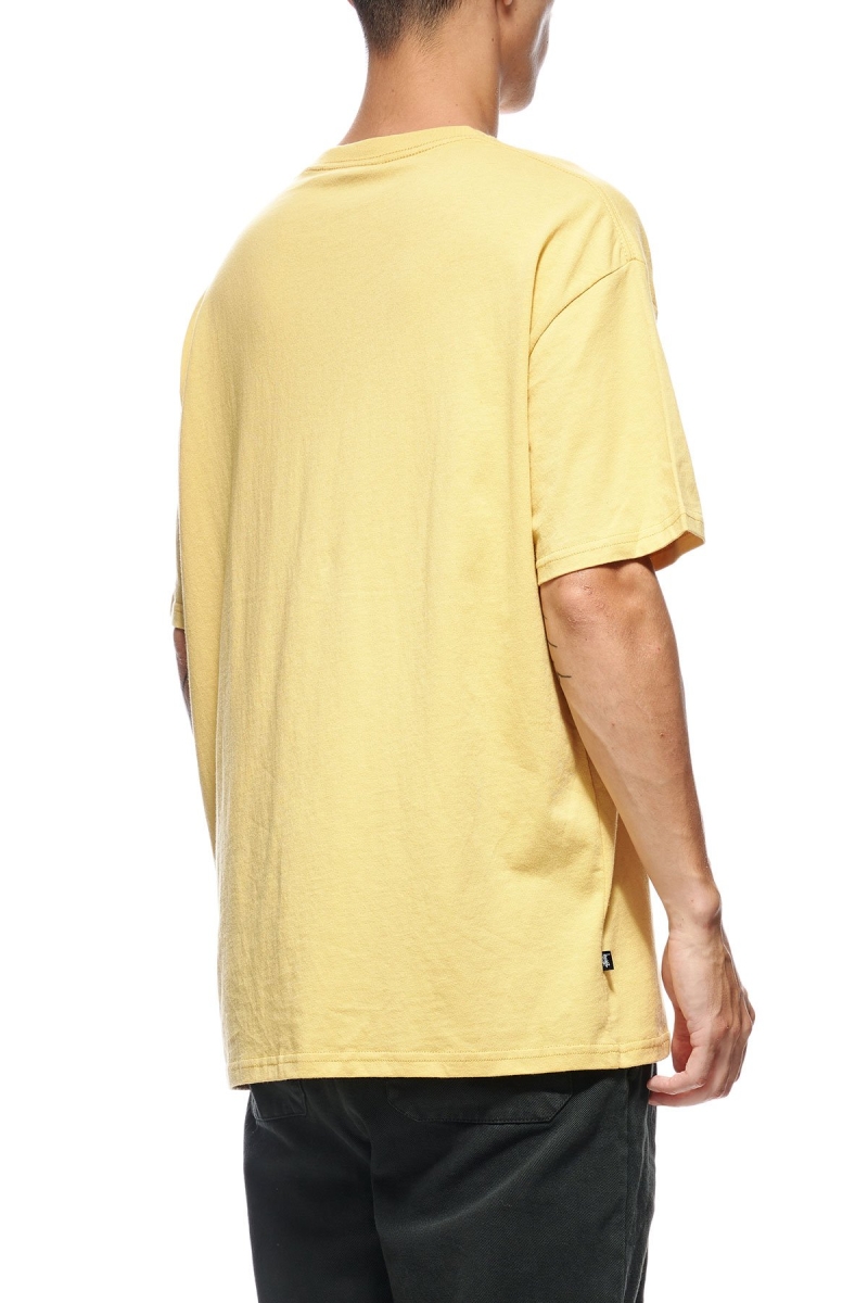 Yellow Men's Stussy Crown Pocket SS T Shirts | AU0000146