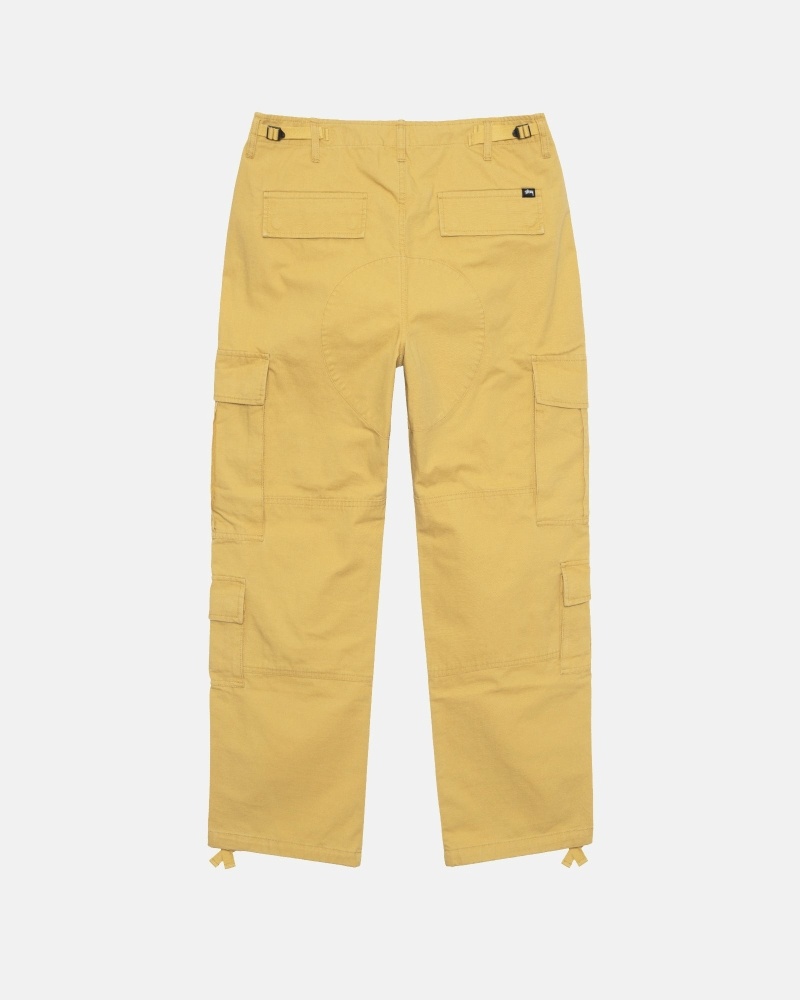 Yellow Men's Stussy Ripstop Surplus Cargo Pants | AU0000592