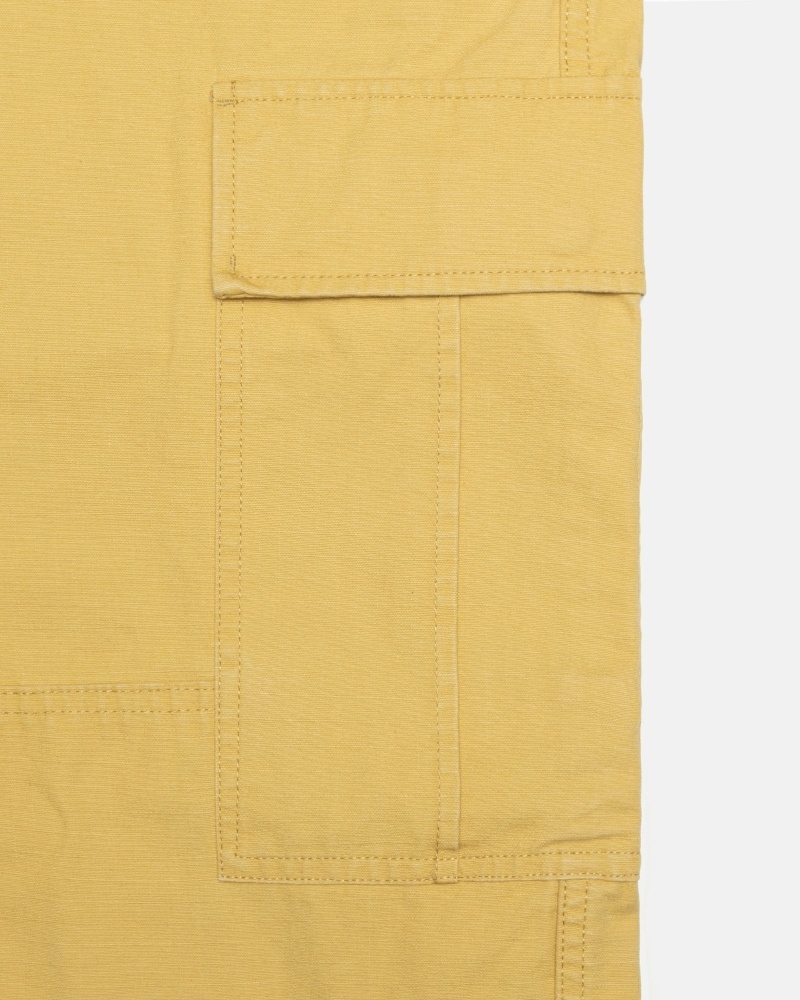 Yellow Men's Stussy Ripstop Surplus Cargo Pants | AU0000592