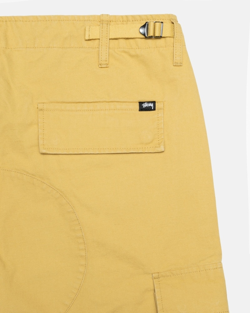 Yellow Men's Stussy Ripstop Surplus Cargo Pants | AU0000592