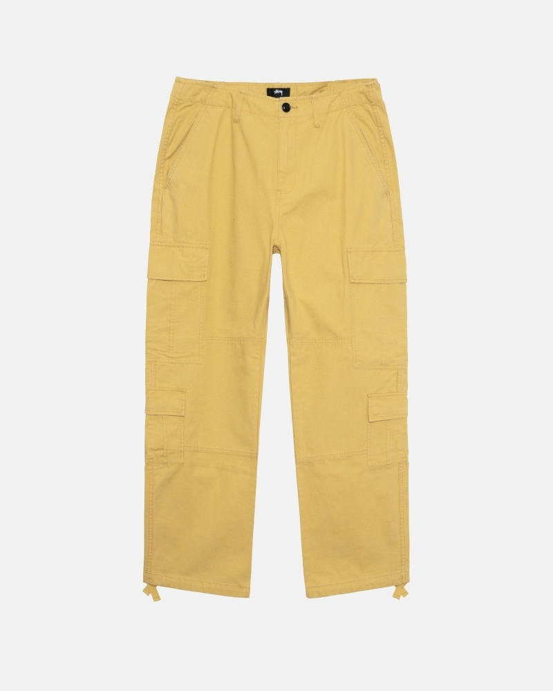 Yellow Men\'s Stussy Ripstop Surplus Cargo Pants | AU0000592