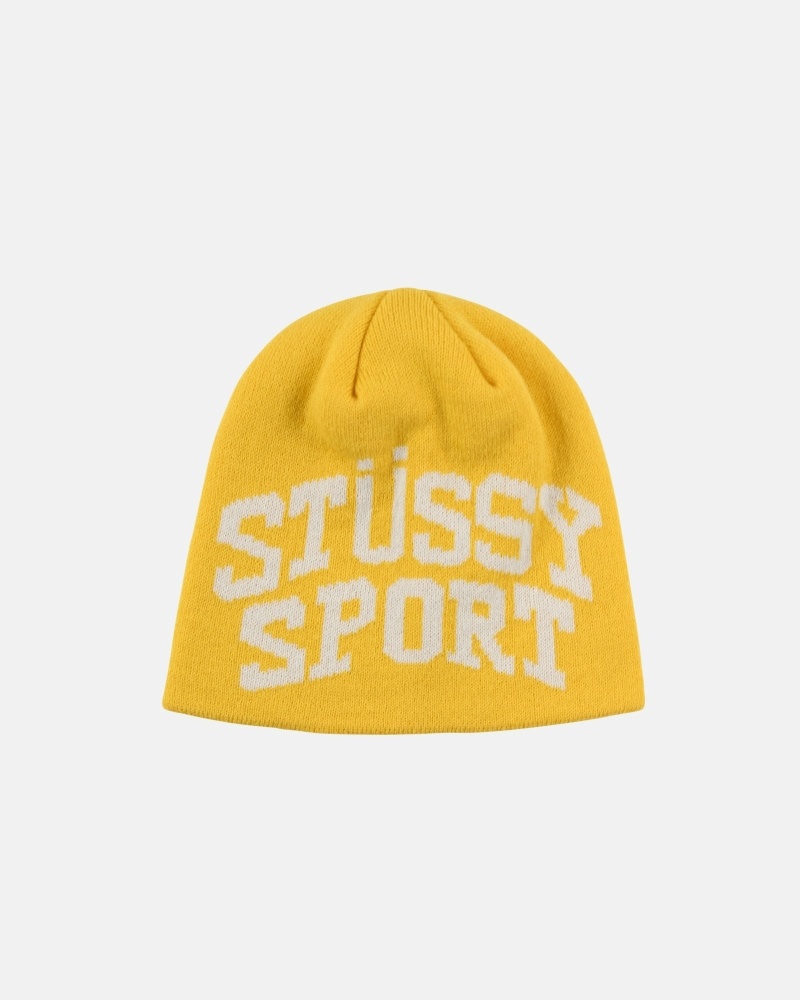 Yellow Men\'s Stussy Stussy Sport Jacquard Skullcap Hats | AU0000498