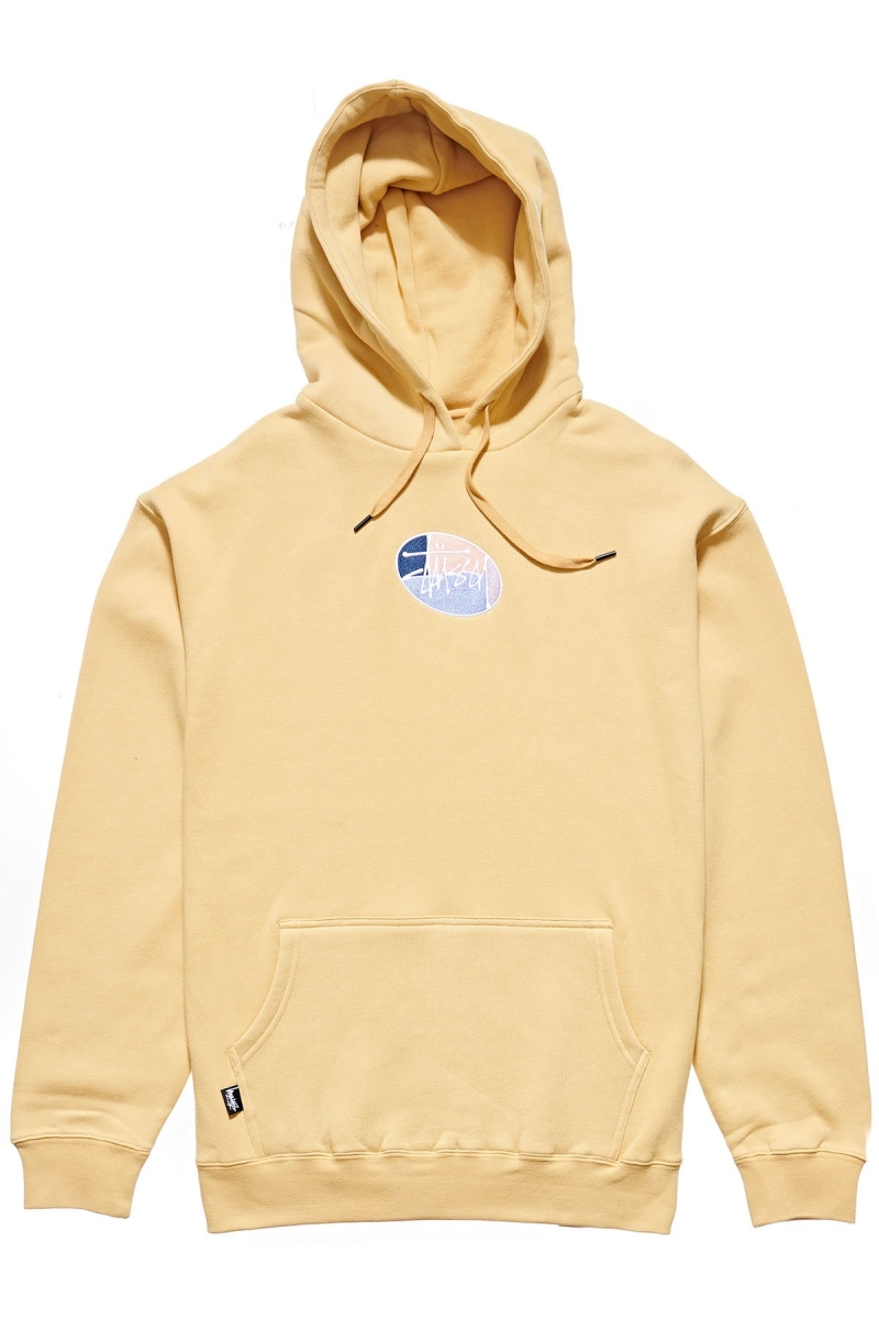 Yellow Men\'s Stussy Trivial Pursuit Hoodies | AU0000087