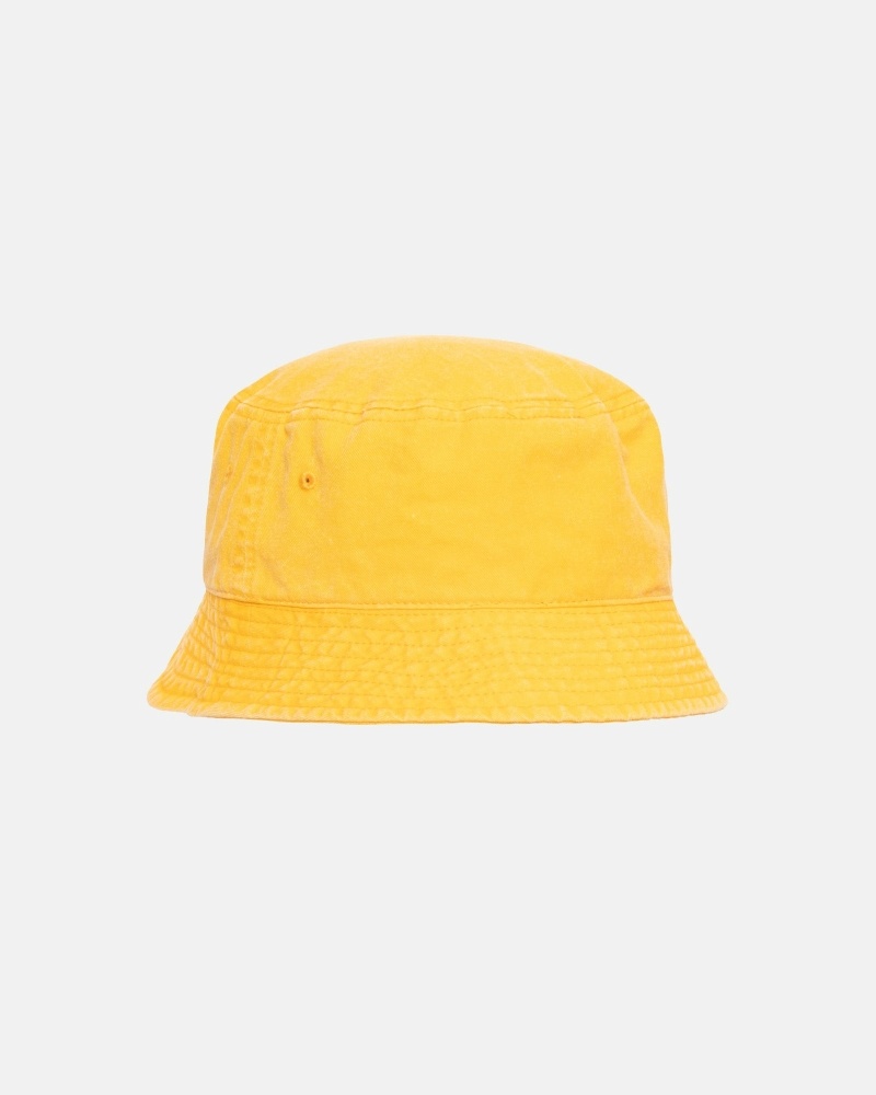 Yellow Men's Stussy Washed Stock Bucket Hats | AU0000508