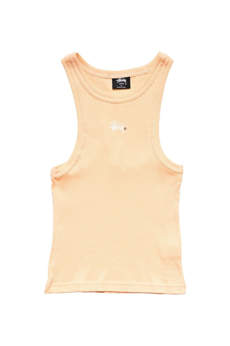 Yellow Women\'s Stussy Graffiti Rib Cutaway Tanks | AU0000964