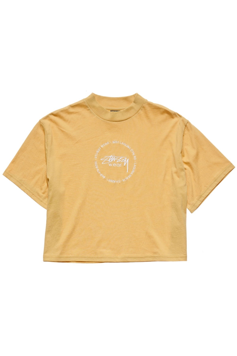 Yellow Women\'s Stussy Laguna Boxy T Shirts | AU0000235