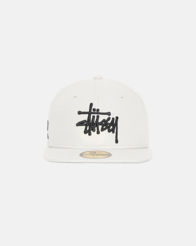 Beige Men's Stussy Authentic New Era Caps | AU0000373