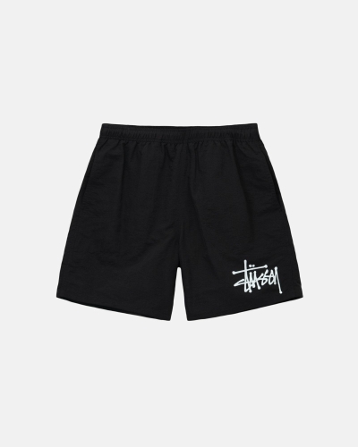 Black Men's Stussy Big Basic Shorts | AU0000621