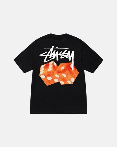 Black Men's Stussy Diced Out T Shirts | AU0000161