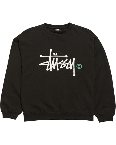 Black Men's Stussy Graffiti Crew Sweaters | AU0000835