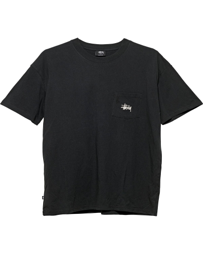 Black Men's Stussy Graffiti Pocket T Shirts | AU0000182