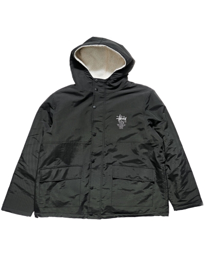 Black Men's Stussy World Tour Reversible Jackets | AU0000366