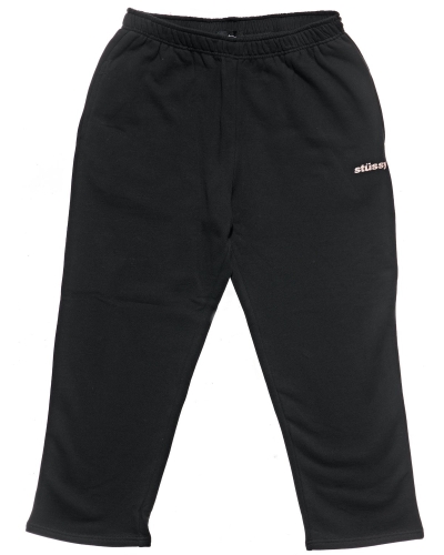 Black Women's Stussy Italic Crop Sweatpant Sweatpants | AU0000879