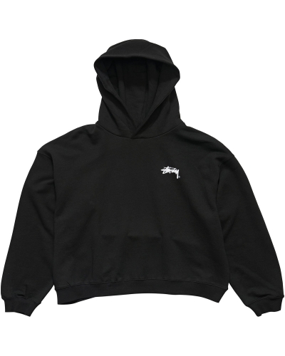 Black Women's Stussy Player Fleece Hoodies | AU0000057