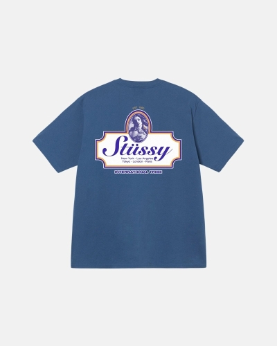 Blue Men's Stussy Authentic T Shirts | AU0000095