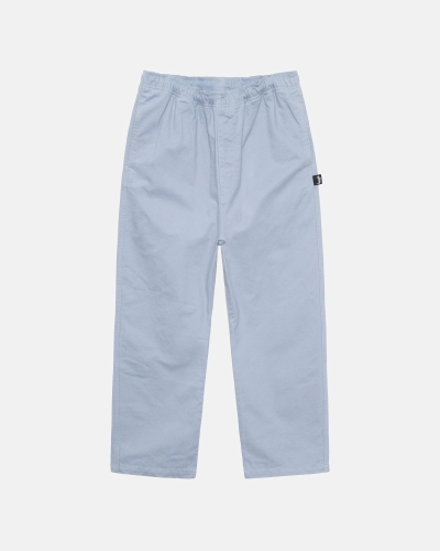 Blue Men's Stussy Brushed Beach Pants | AU0000540