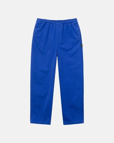 Blue Men's Stussy Brushed Beach Pants | AU0000547