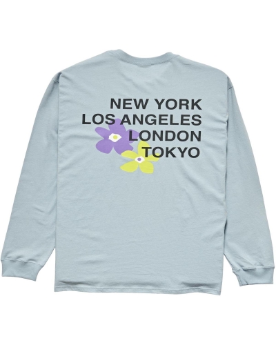 Blue Men's Stussy City Flowers Sweatshirts | AU0000907