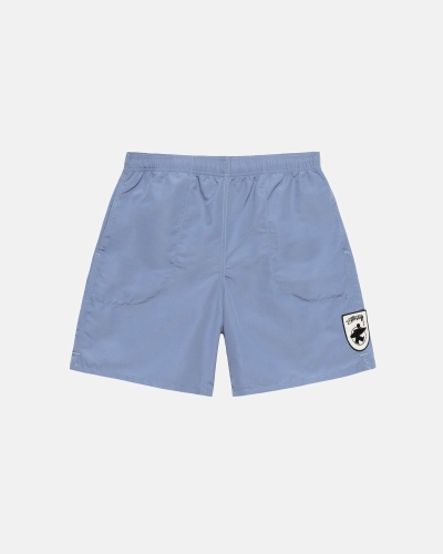 Blue Men's Stussy Surfman Patch Shorts | AU0000703