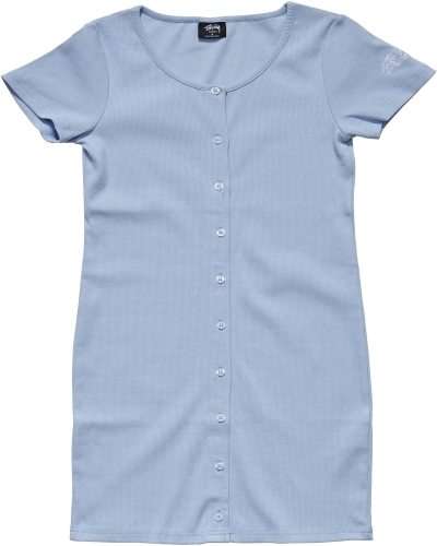 Blue Women's Stussy Mission Rib Tee Dress | AU0000516