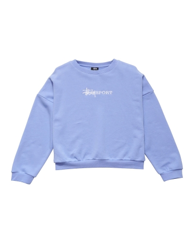 Blue Women's Stussy Sport OS Crew Sportswear | AU0000790