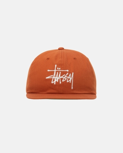 Brown Men's Stussy Basic Strapback Caps | AU0000398