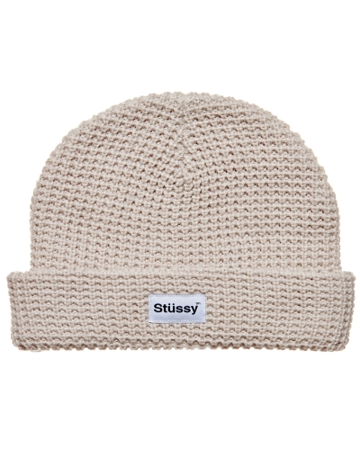 Brown Men's Stussy Trademark Waffle Beanie Hats | AU0000504