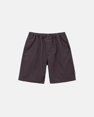 Burgundy Men's Stussy Brushed Shorts | AU0000637