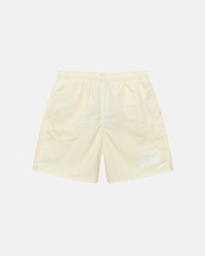 Cream Men's Stussy Big Basic Shorts | AU0000619