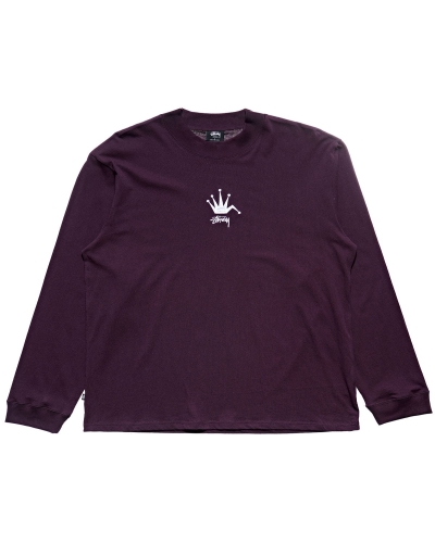 Dark Purple Men's Stussy Crown Sweatshirts | AU0000910