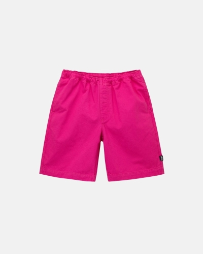 Fuchsia Men's Stussy Brushed Shorts | AU0000633