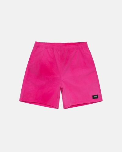 Fuchsia Men's Stussy Wave Dye Nylon Short Shorts | AU0000712