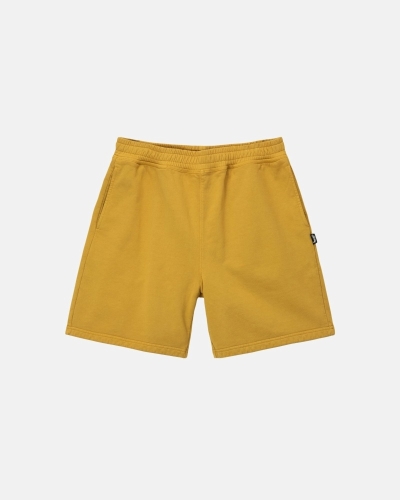 Gold Men's Stussy Pigment Dyed Fleece Pants | AU0000566