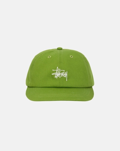 Green Men's Stussy Basic Stock Low Pro Caps | AU0000392