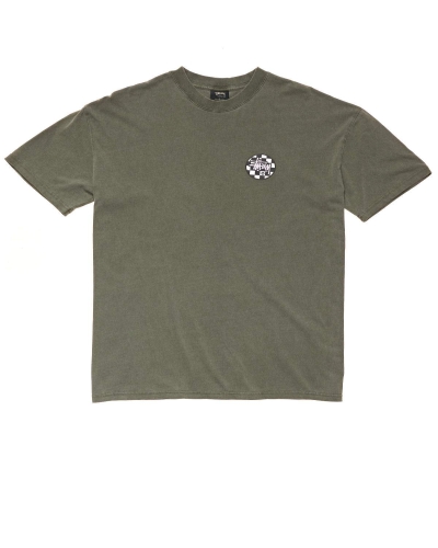 Green Men's Stussy Chequer Dot SS T Shirts | AU0000120