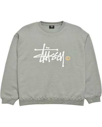 Green Men's Stussy Graffiti Crew Sweaters | AU0000837