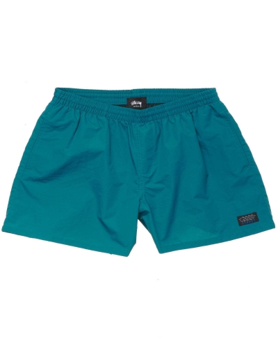 Green Men's Stussy Nylon Big Beach Shorts | AU0000651