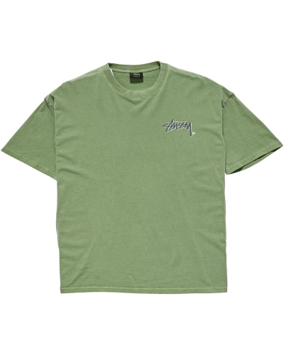 Green Men's Stussy Shadow Stock SS T Shirts | AU0000265