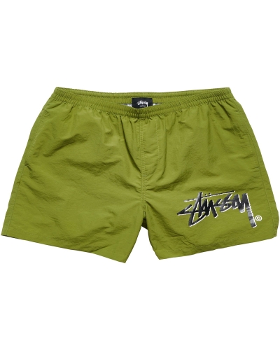 Green Men's Stussy Stock Taslon Big Beach Shorts | AU0000700