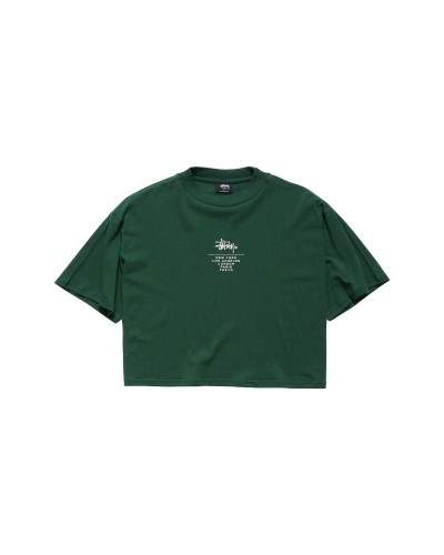 Green Women's Stussy Graffiti Boxy T Shirts | AU0000177