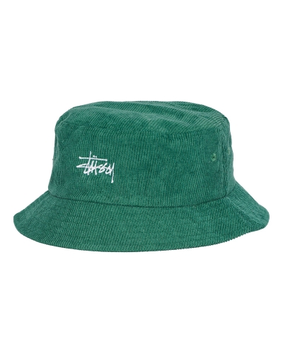 Green Women's Stussy Graffiti Cord Bucket Hats | AU0000443