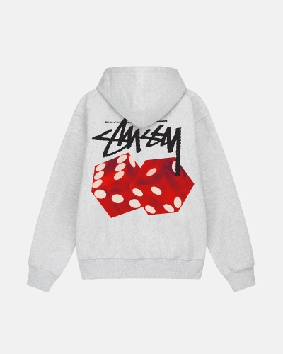 Grey Men's Stussy Diced Out Hoodies | AU0000035